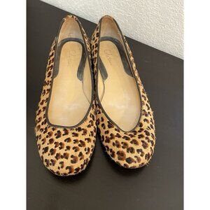 Womens Cole Haan Leopard Print Ballet Flats 7.5 Jacquard Animal‎ Slip On Shoes
